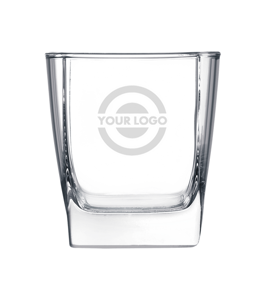 10.5 oz Square Engraved Cocktail Glass