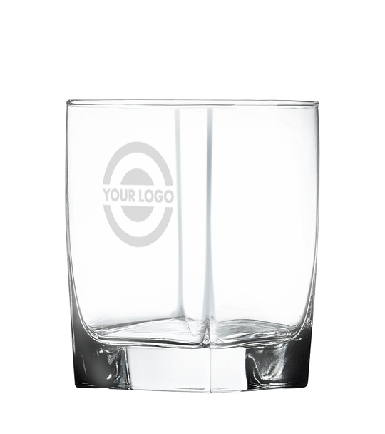 Engraved 12 oz Square Double Old Fashioned Glass