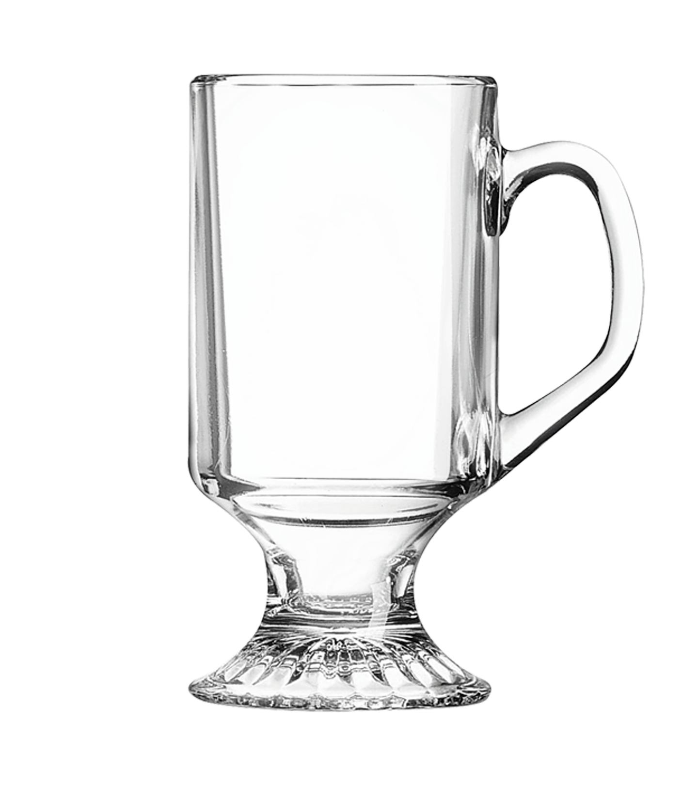 10 Oz Clear Footed Coffee Mug