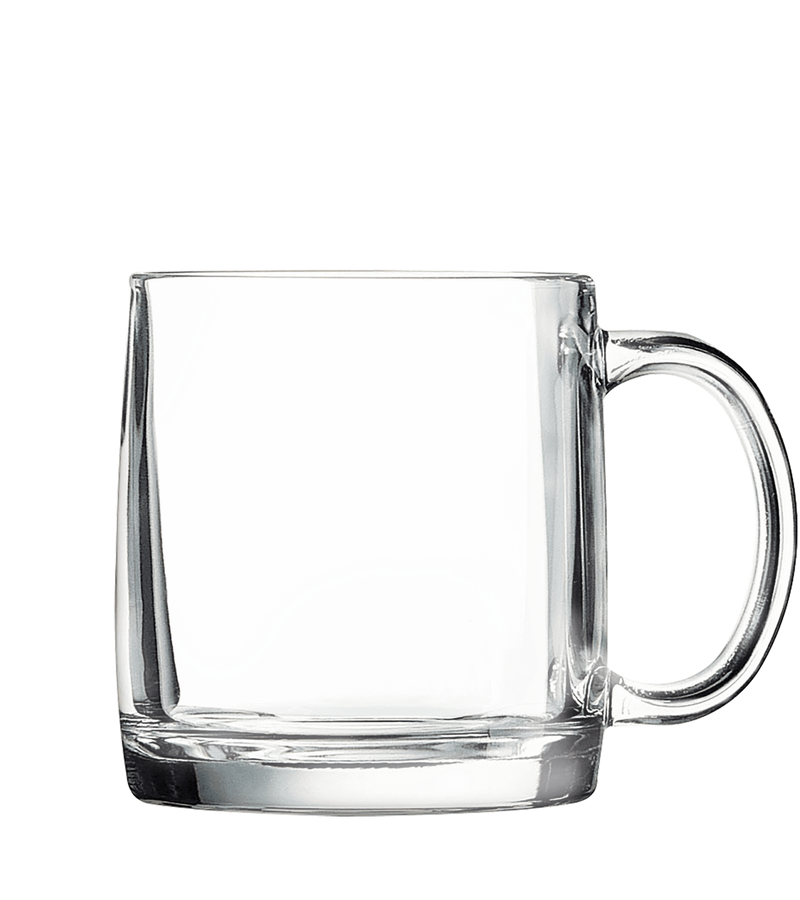 Engraved 12.25 Oz Clear Coffee Mug