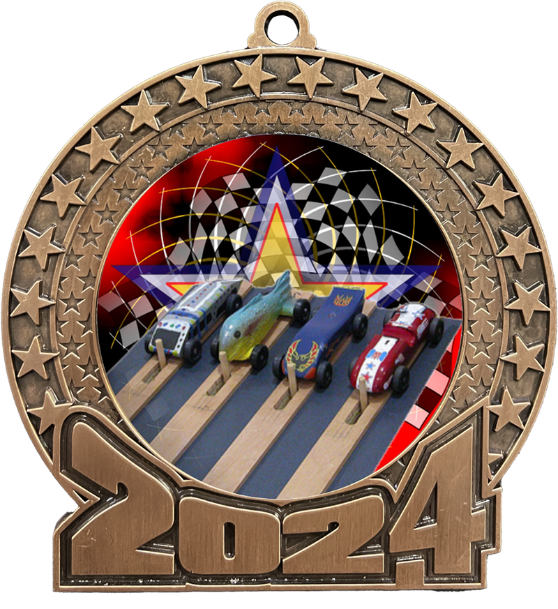 2024 Pinewood Derby Insert Medal