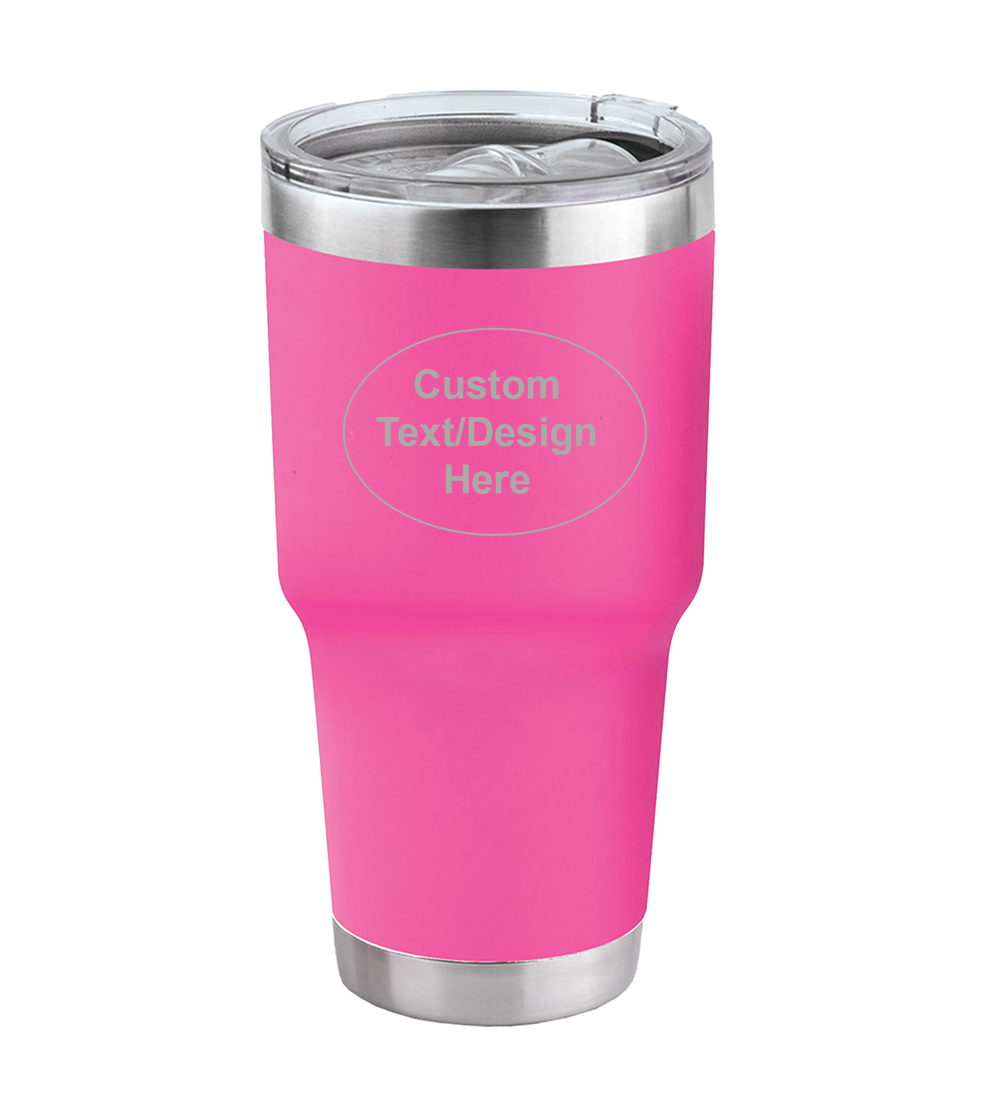 30 Oz Custom Insulated Pink Tumbler With Engraving