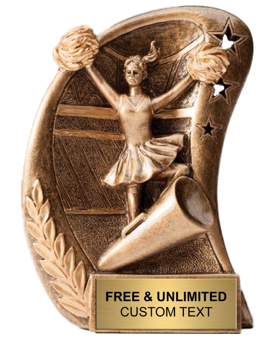 Star Curved Cheer Trophy