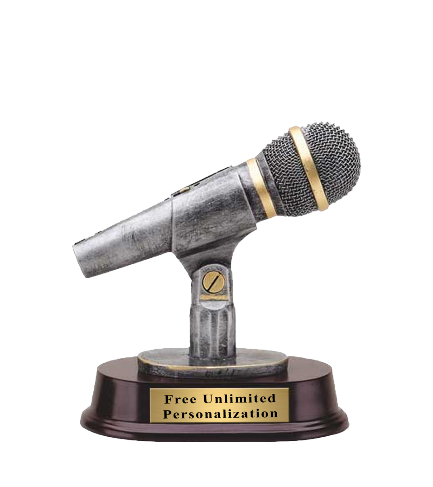 Pewter Finish Microphone Trophy