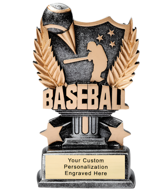 Silver Allstar Baseball Trophy