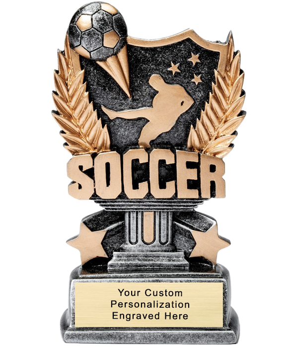 Bronze and silver Soccer allstar award