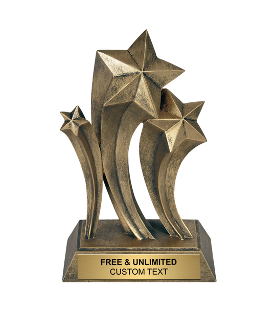 Gold Resin Star Trophy