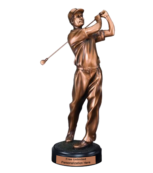 Bronze Golf Swing Trophy