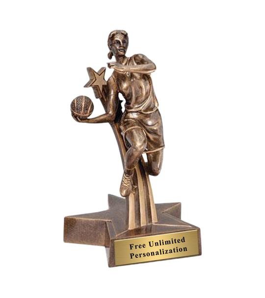 SuperStar Female Basketball Trophy
