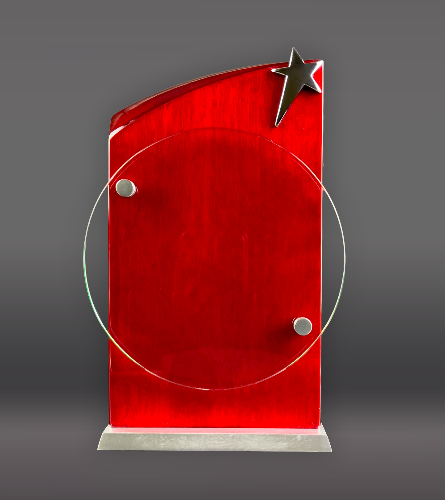 Rosewood Circle Glass Stand Award