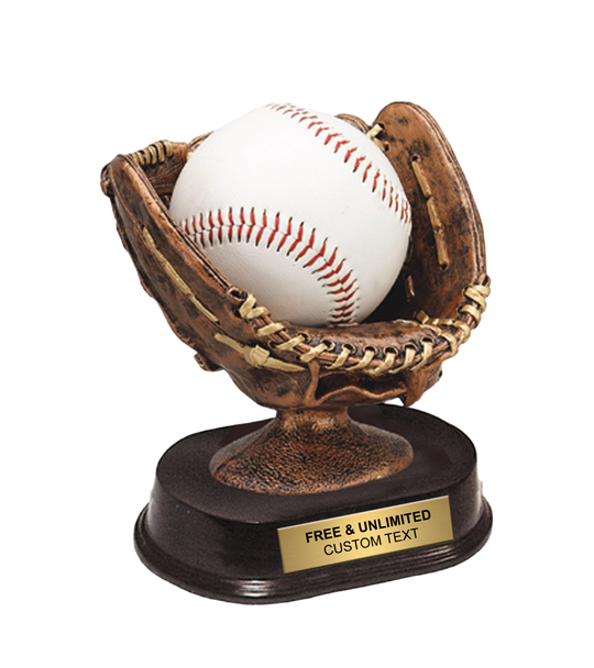Resin Glove Baseball Trophy