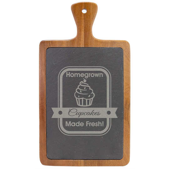 Personalized Slate Cutting Board with Handle - 13.25 inch