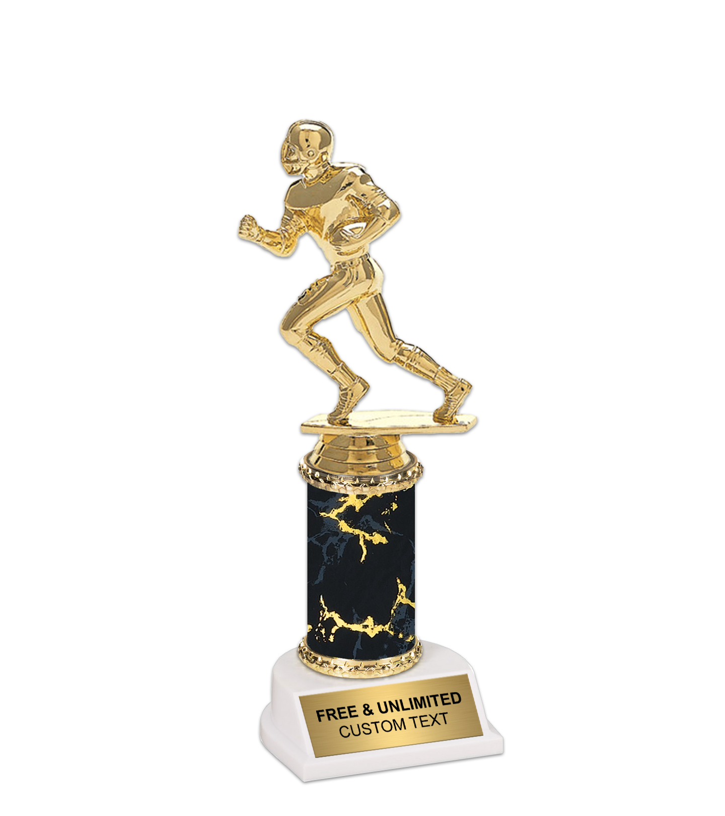 9.5 Inch Black Marble Epic Football Runner Trophy