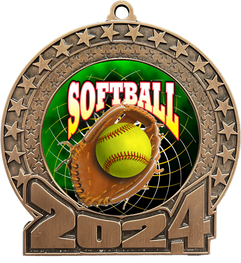 2024 Softball Insert Medal