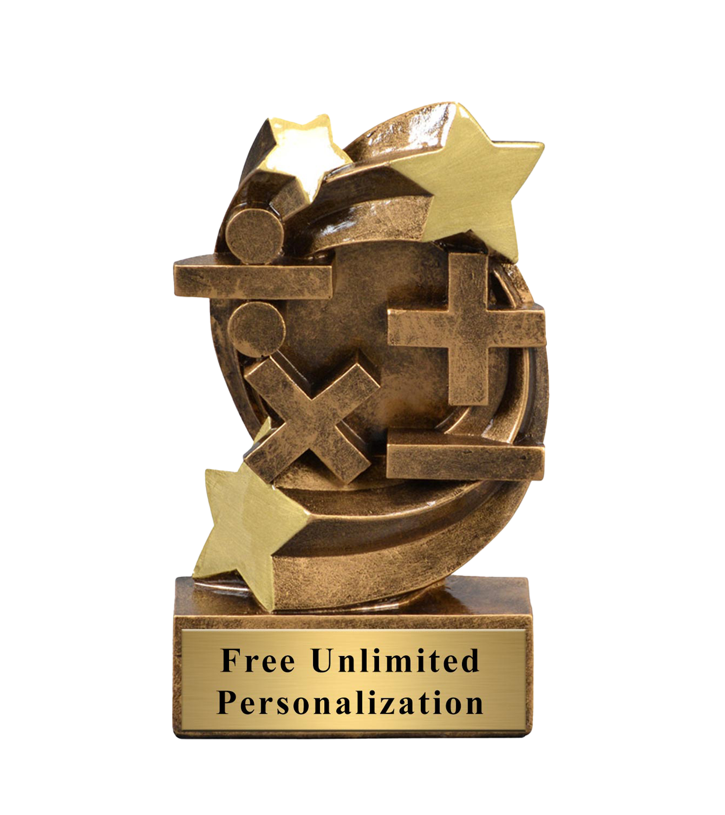 Trophy For Math Star Swirl Math Trophy