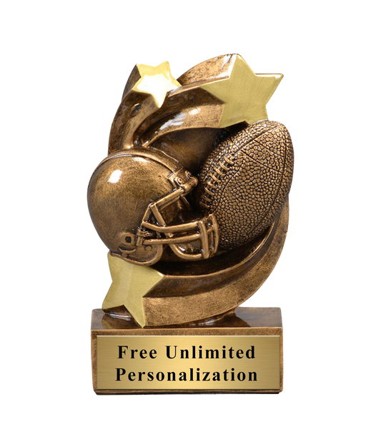 Star Swirl Football Trophy