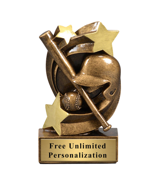 Star Swirl Baseball Trophy
