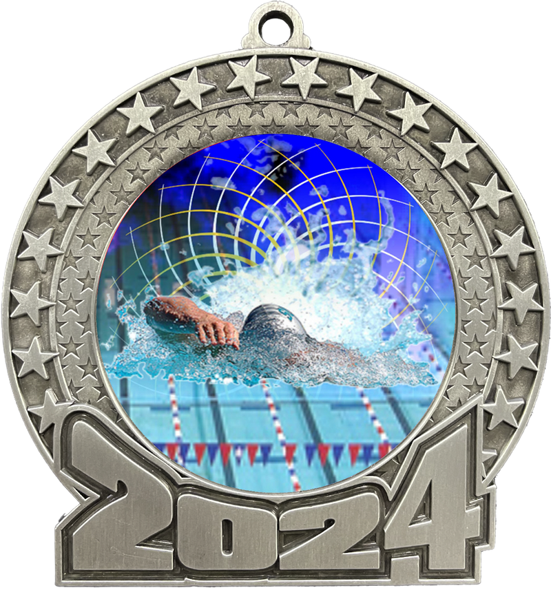 2024 Swimming Insert Medal