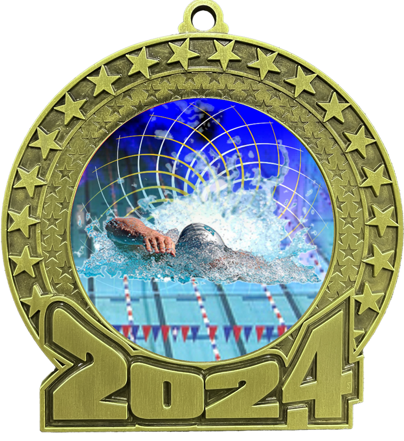 2024 Swimming Insert Medal