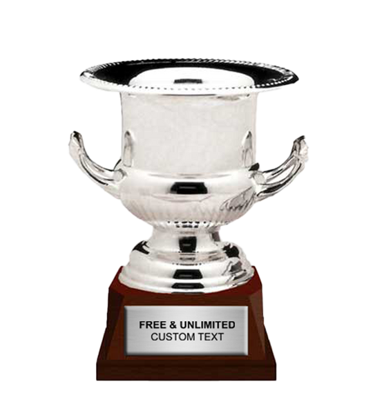 Silver Plated Wine Cooler on Piano Finish Base