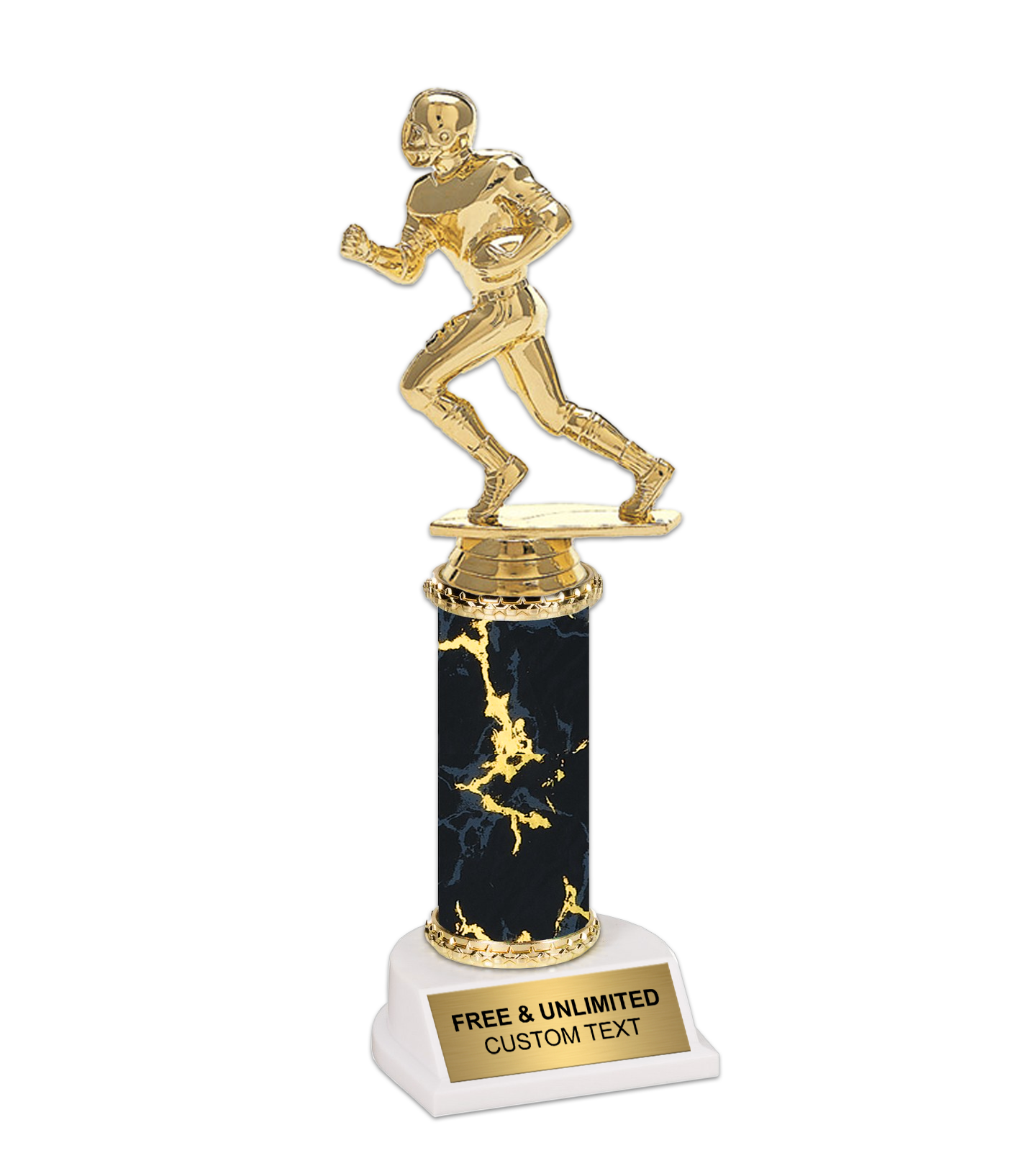 10.5 Inch Black Marble Epic Football Runner Trophy