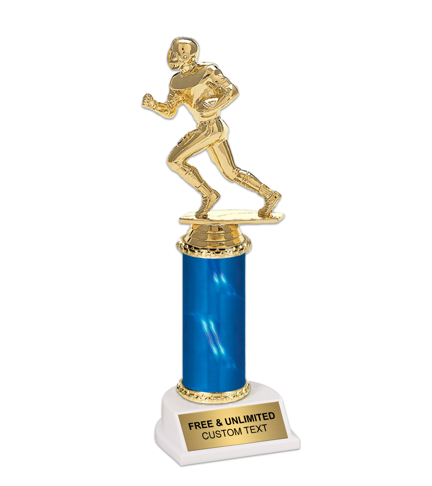 10.5 Inch Blue Epic Football Runner Trophy