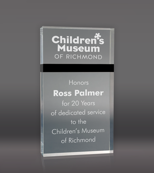 Capri Acrylic Award with Black Strip