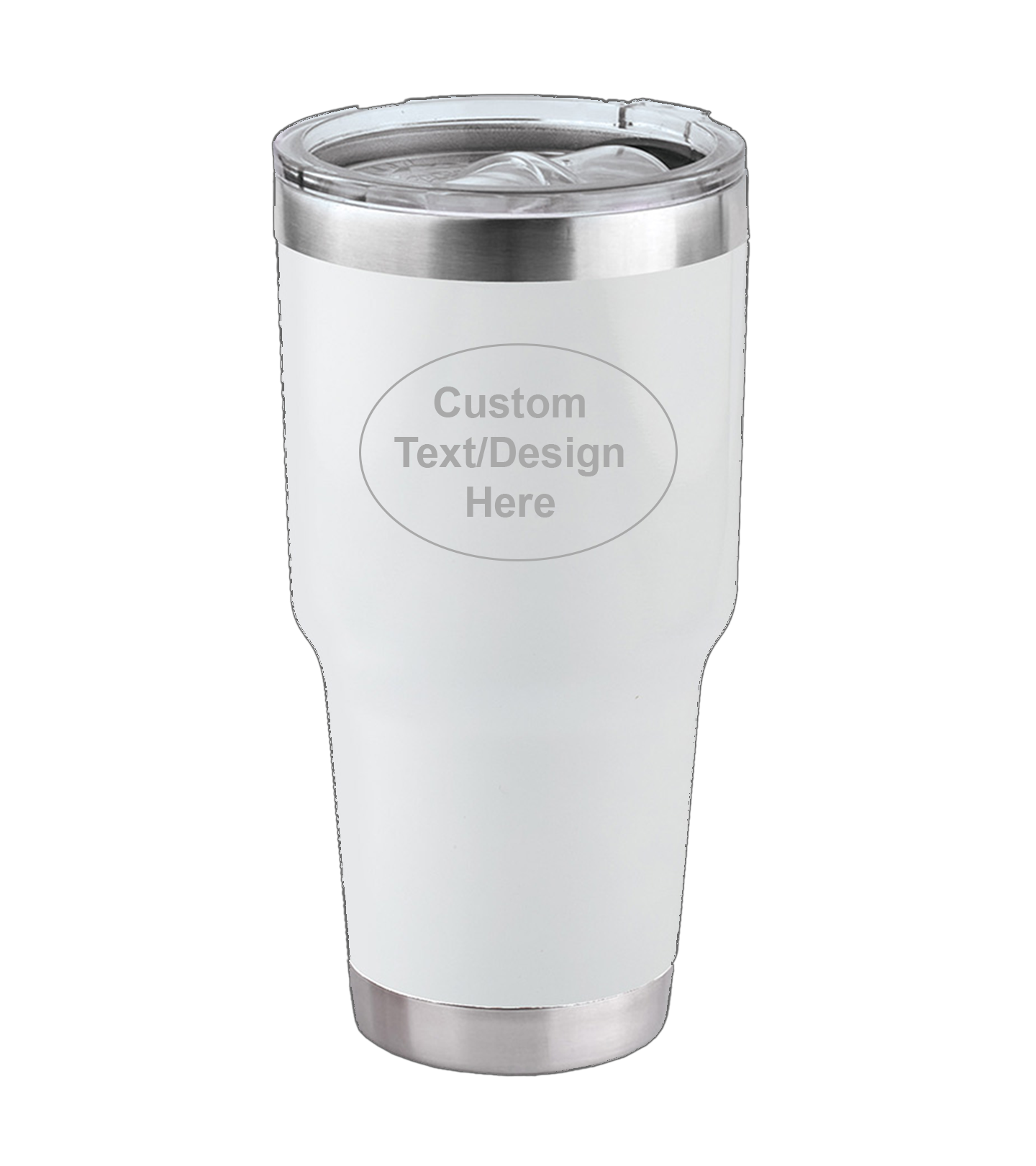 30 Oz Custom Insulated White Tumbler With Engraving