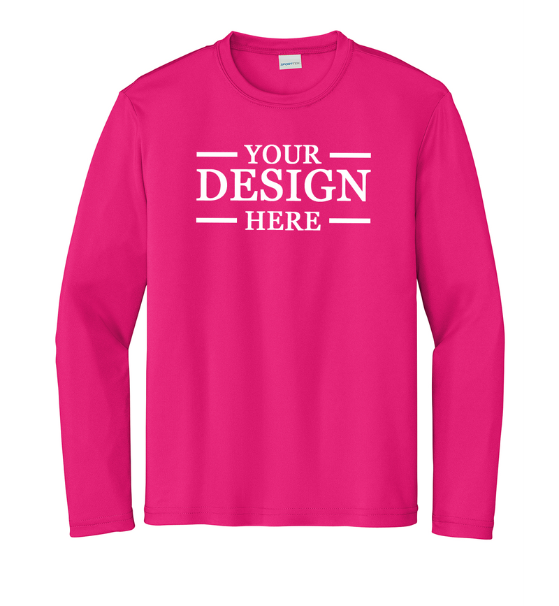 Youth Competitor Long Sleeve Custom Printed T-shirt