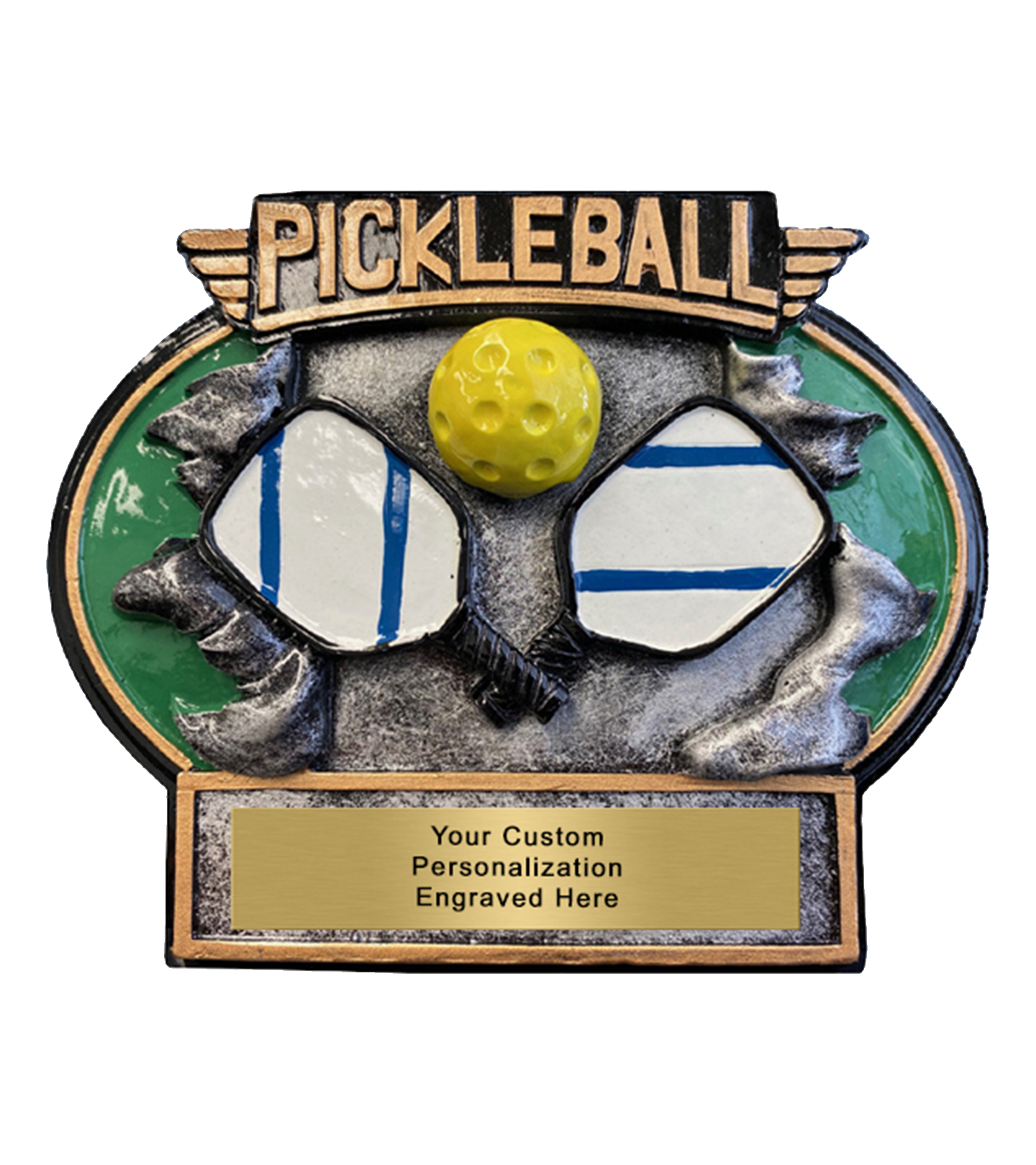 Burst Through Custom Pickleball Trophy