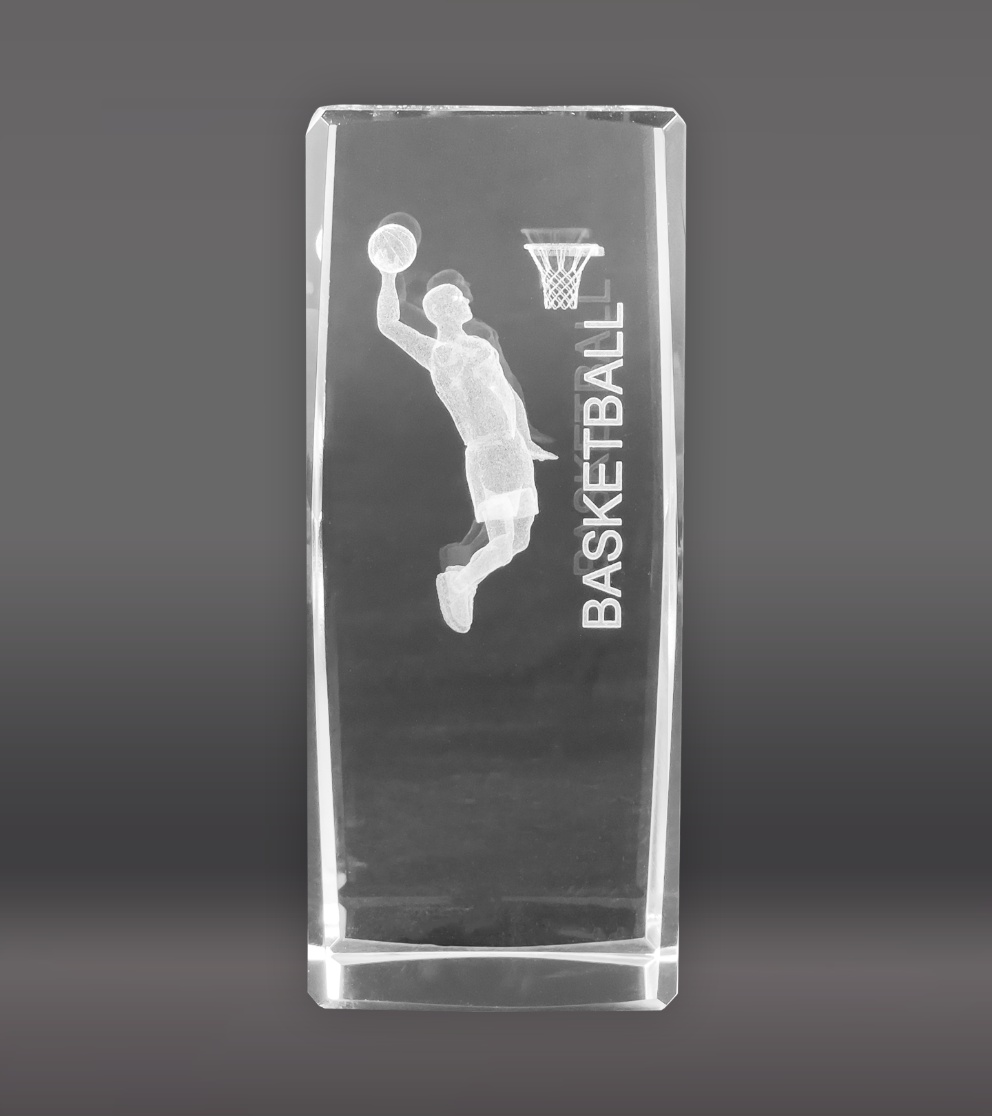 3D Sports Boys Basketball Crystal Trophy