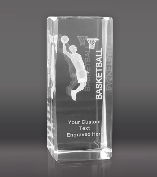 3D Sports Boys Basketball Crystal