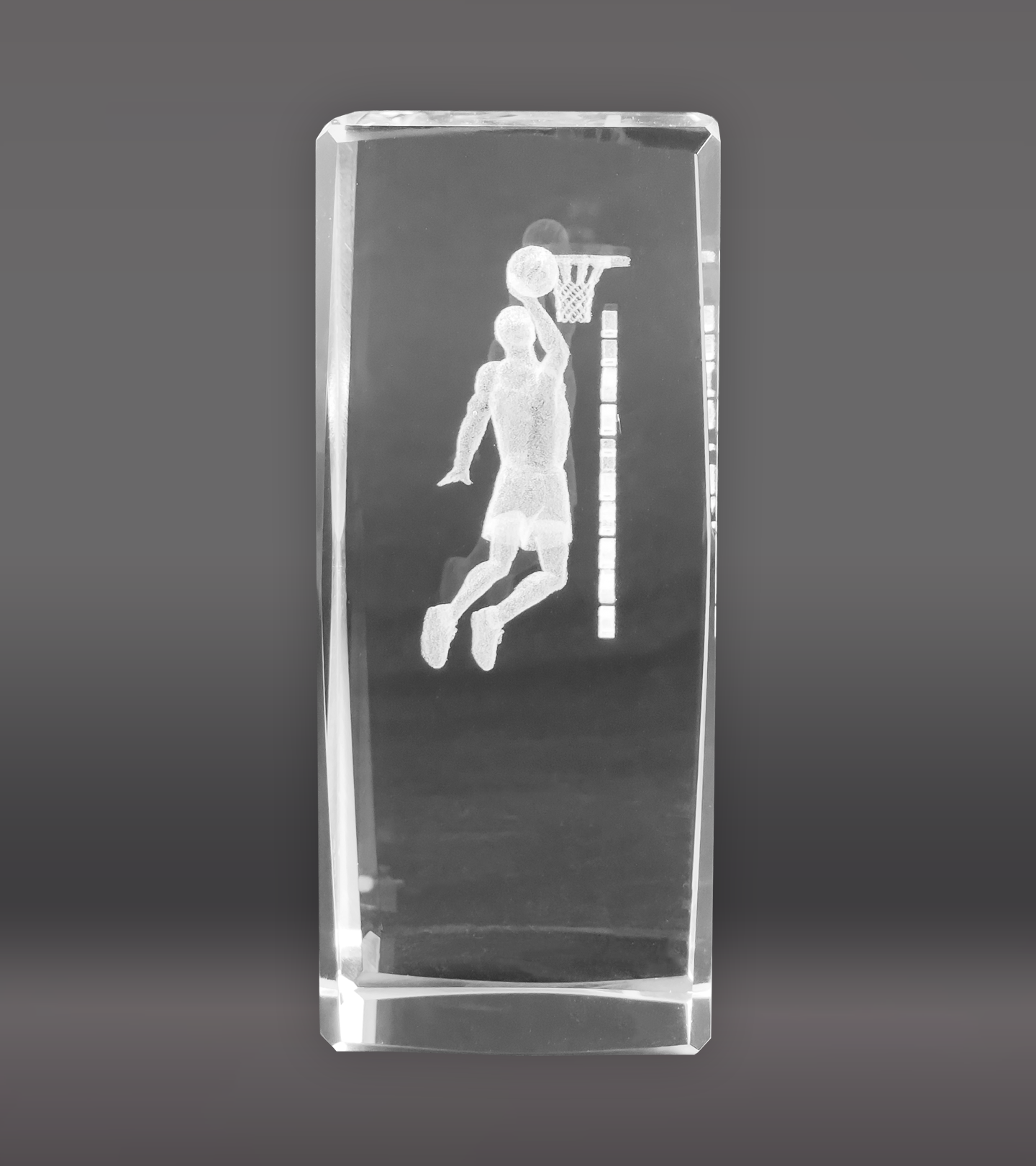 3D Sports Boys Basketball Crystal Trophy