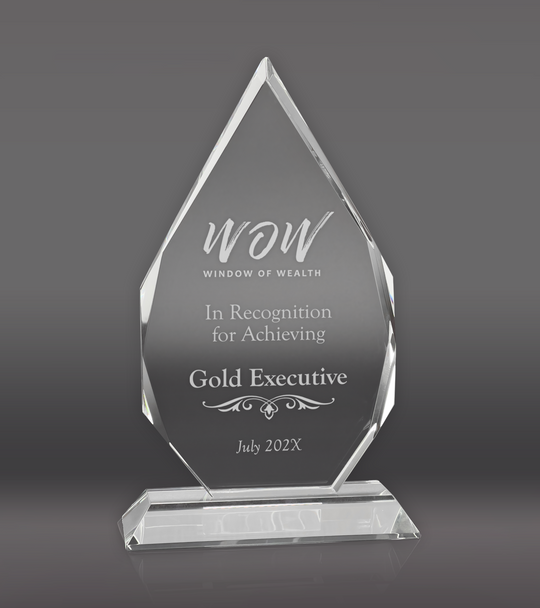 Tear Shaped Crystal Award