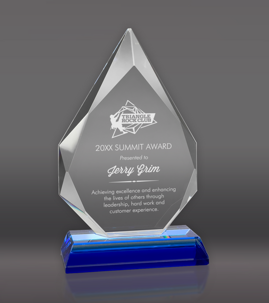 Arrowhead Crystal with Blue Base