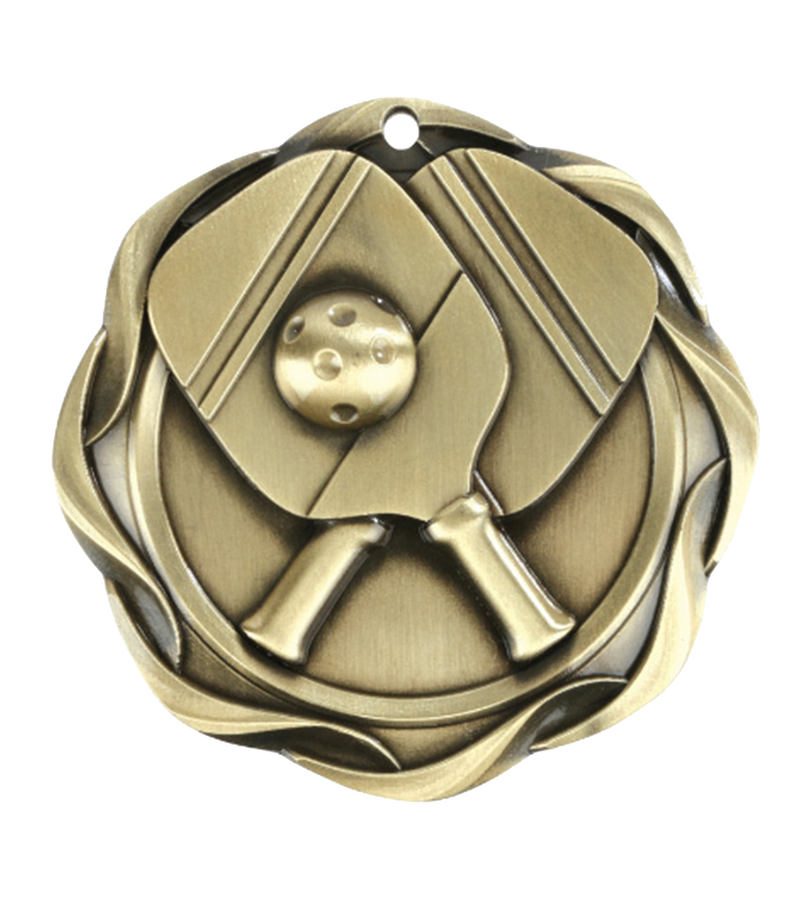 Custom Gold Fusion Pickleball Medal
