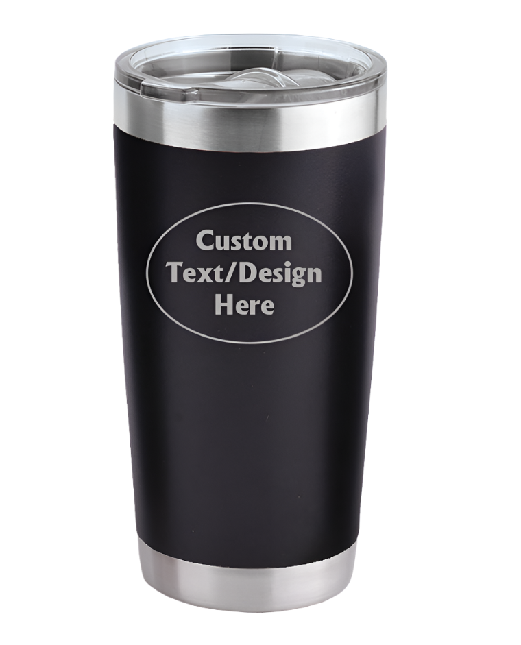 Black 20oz Custom Engraved Tumbler