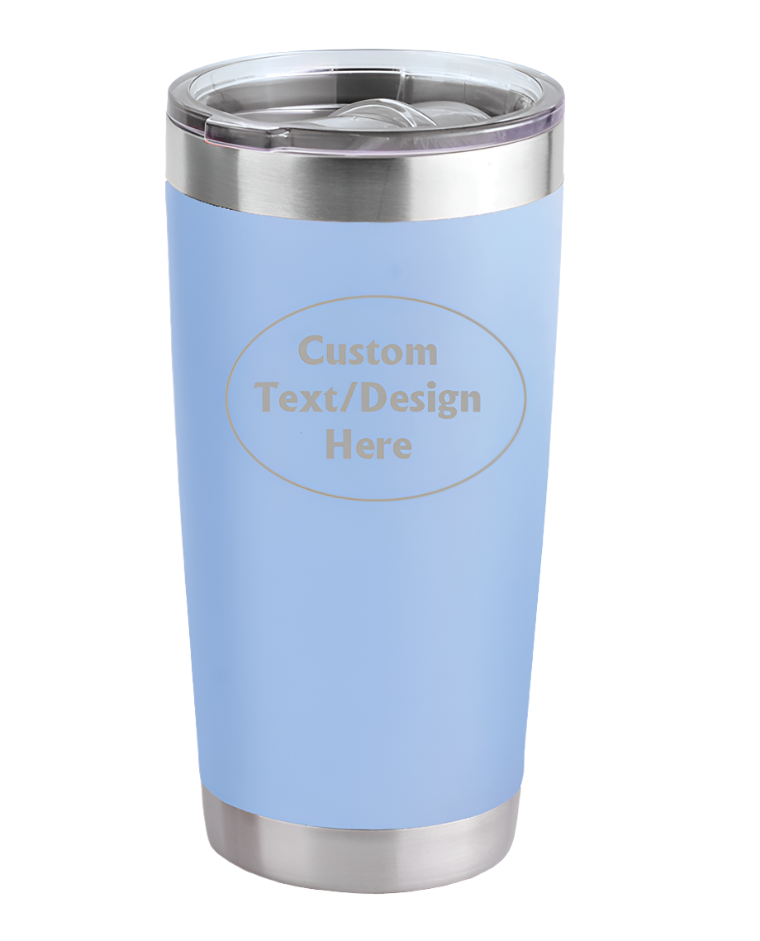 Light Blue 20oz Custom Engraved Tumbler