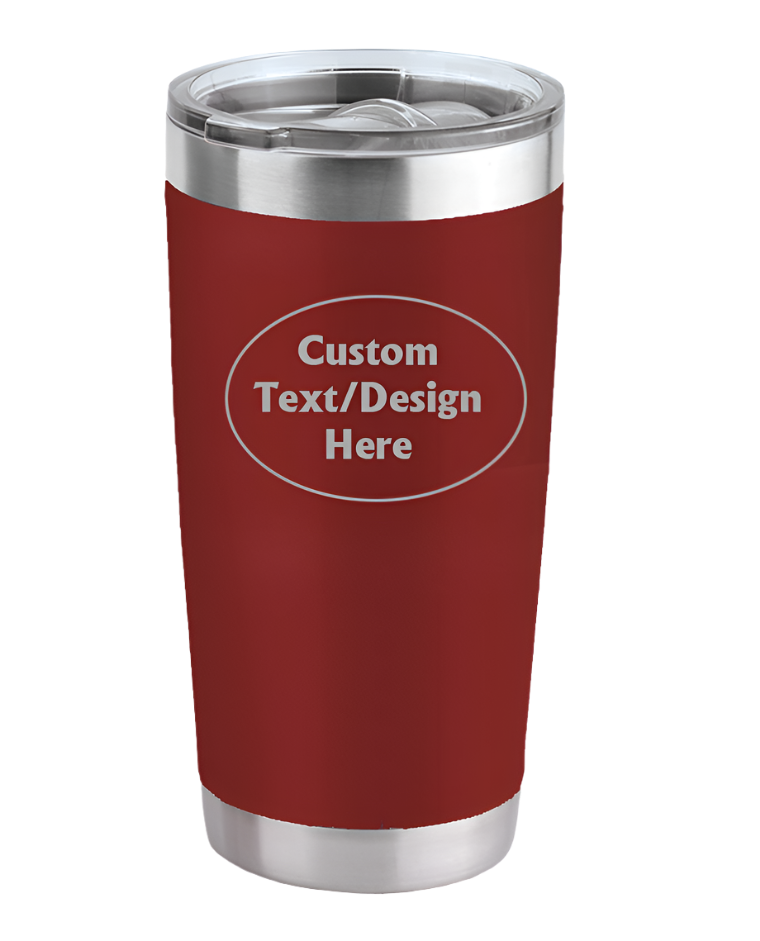 Maroon 20oz Custom Engraved Tumbler