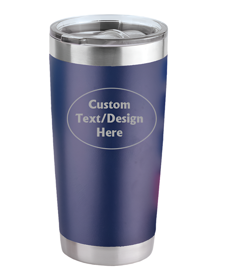 Navy 20oz Custom Engraved Tumbler