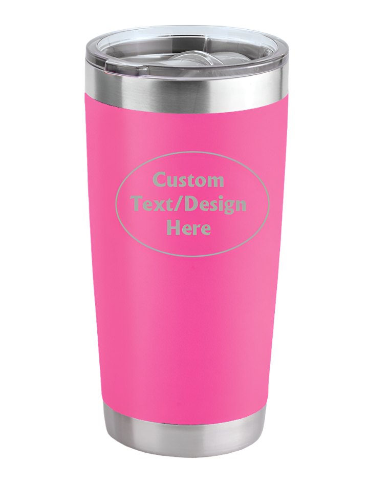 Pink 20oz Custom Engraved Tumbler