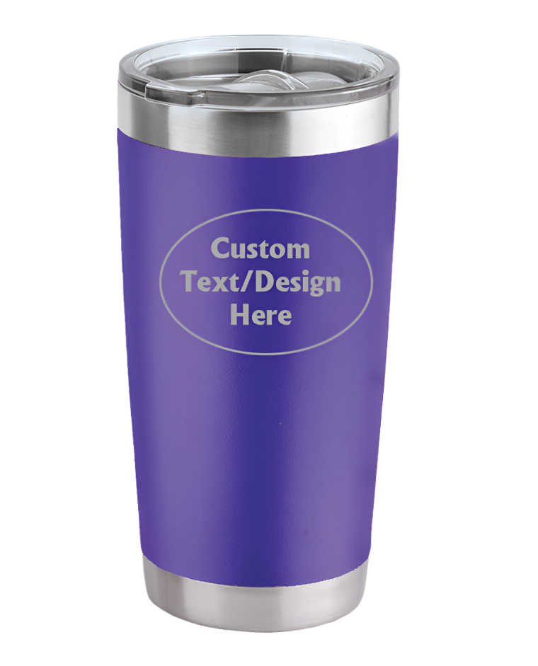 Purple 20oz Custom Engraved Tumbler