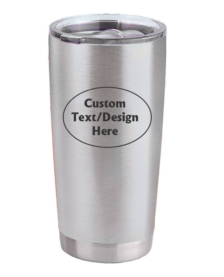 Order Double Insulated Cheap Tumblers Custom Printed With Logos - 10 Pack -  Silver 