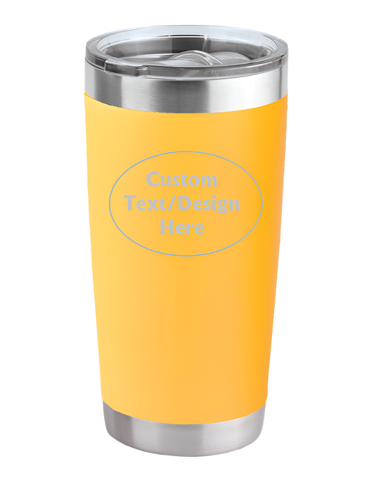 Yellow 20oz Custom Engraved Tumbler