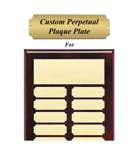 Brass Perpetual Nameplate - 1 inch x 3.25 inch