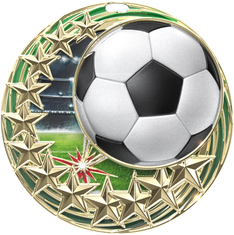 Star Swirl Soccer Medal