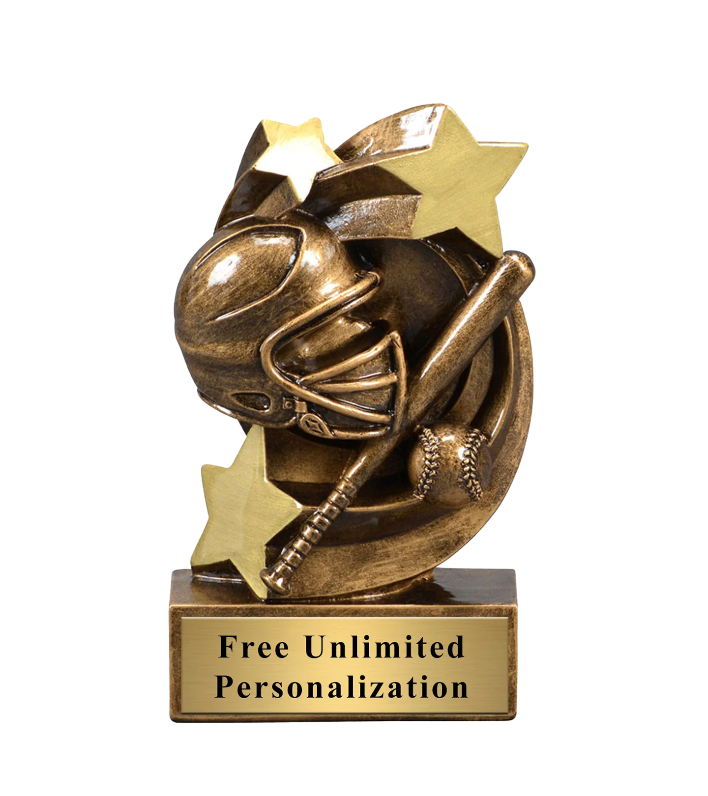 Star Swirl Softball Trophy