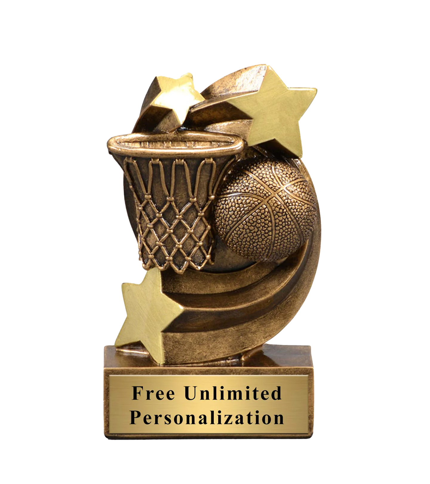 Star Swirl Basketball Trophy