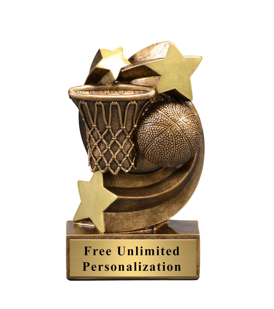 Star Swirl Basketball Trophy