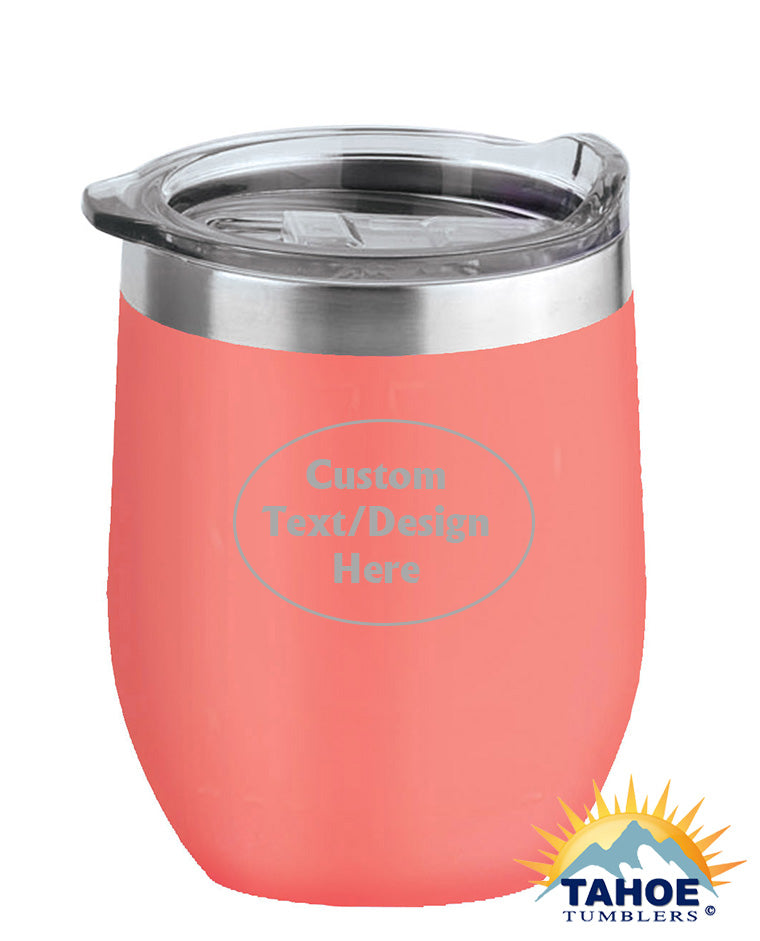 Coral 16 oz Insulated Custom Wine Tumbler - Tahoe